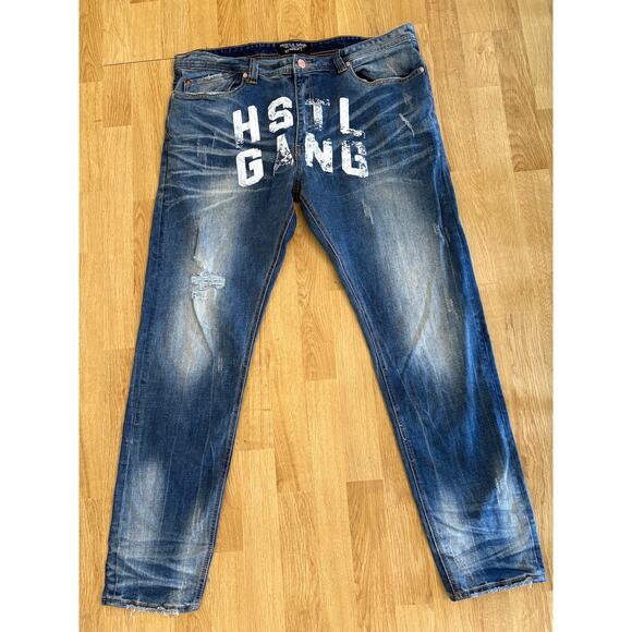 Hustle Gang Men’s Blue Wash Monarch Jeans SIZE 42 - Picture 10 of 10